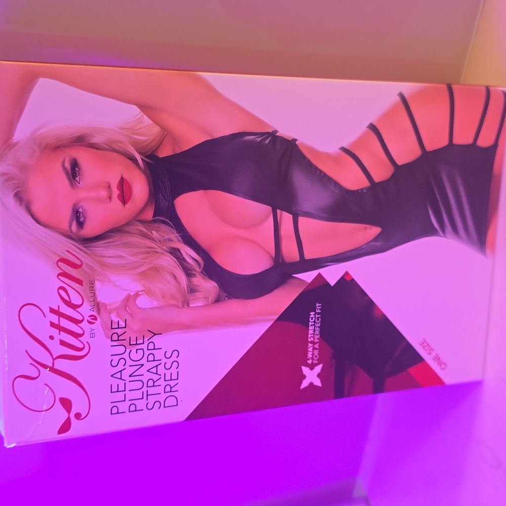 Black Strappy Plunge Dress